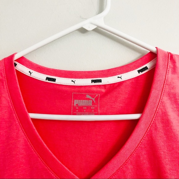 Puma Athletic Workout Pink & Silver Shirt Medium - Picture 4 of 5